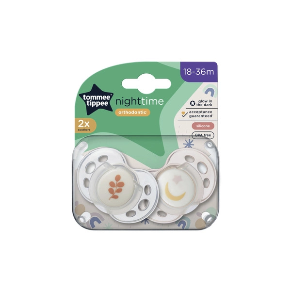 Tommee Tippee Night Time? Baby Dummy 2 Pack 18-36m 2 pack