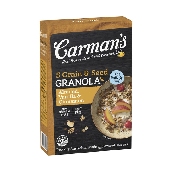 Carmans Granola CARMANS GRANOLA:ALMOND VANILLA & CINNAMON:.:450 GRAM 