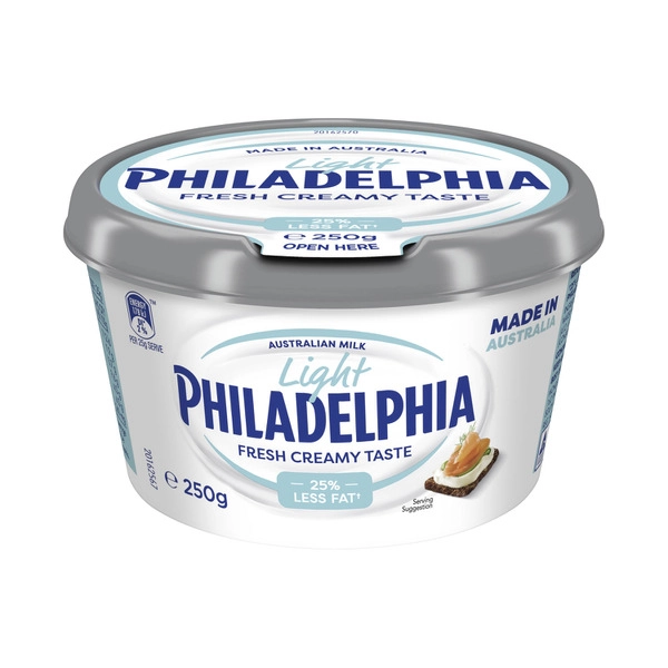 Philadelphia Light Cream Cheese Tub 250g