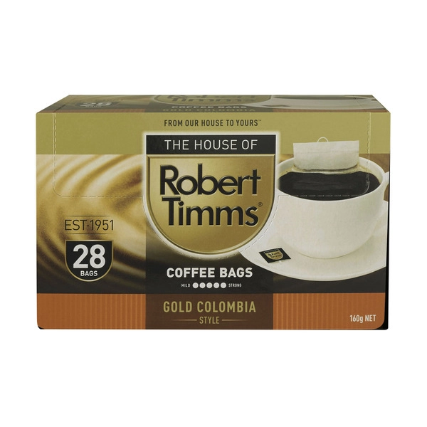 Robert Timms Gold ROBERT TIMMS GOLD COLOMBIA COFFEE BAGS 28 PACK 