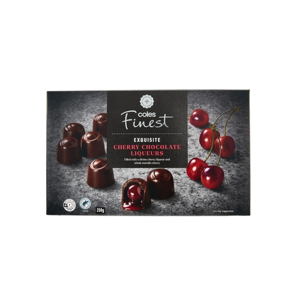 Coles Finest Cherry Choc Liquers 250g