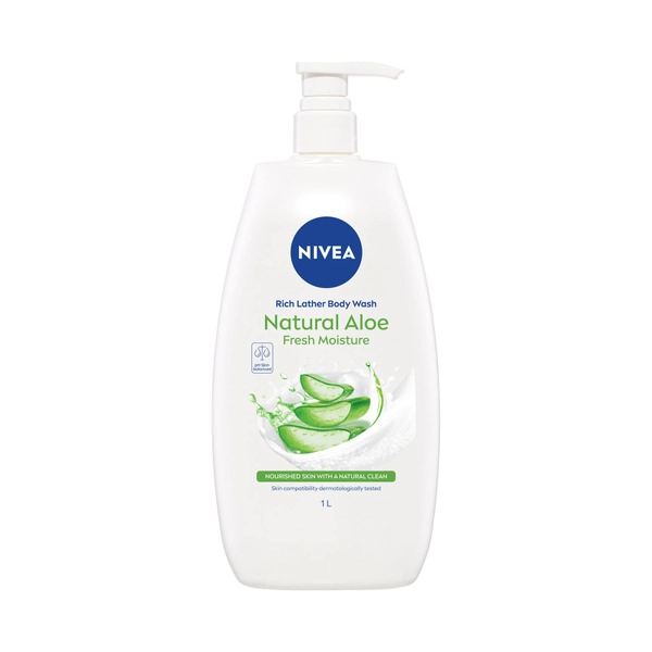 Nivea Aloe Vera Moisture Fresh Shower Gel & Body Wash 1L