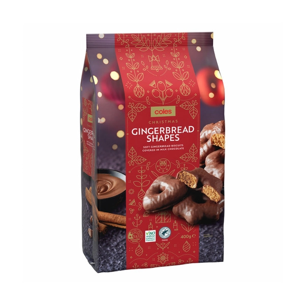 Coles Christmas Gingerbread Shapes 400g