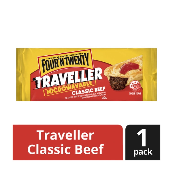 Four N Twenty Traveller Microwavable Classic Beef Pie 160g