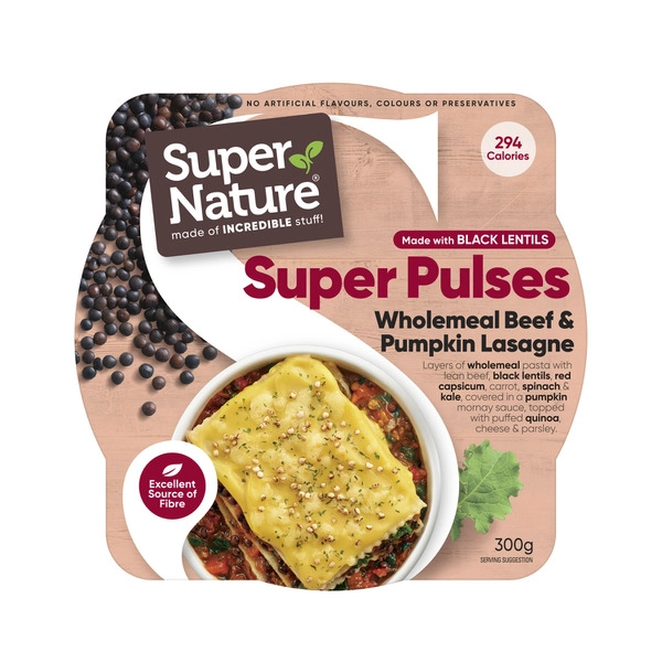 Super Nature Super Pulses Wholemeal Beef Lasagne With Black Lentils 300g