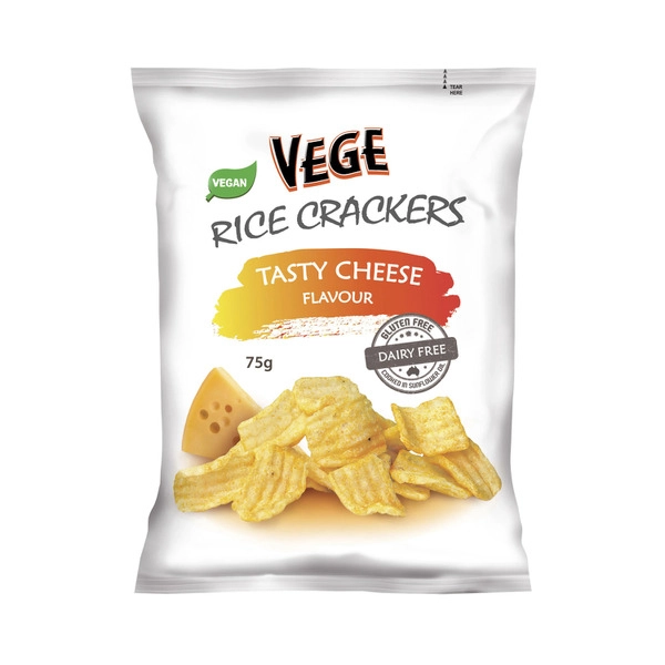 Vege Rice Crackers Tasty Cheese Flavour 75g