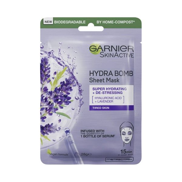 Garnier Hydrabomb Tissue Mask Lavender 28g