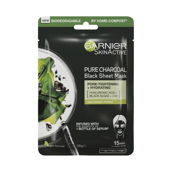 Garnier Pure Charcoal Mask Black Algae  28g