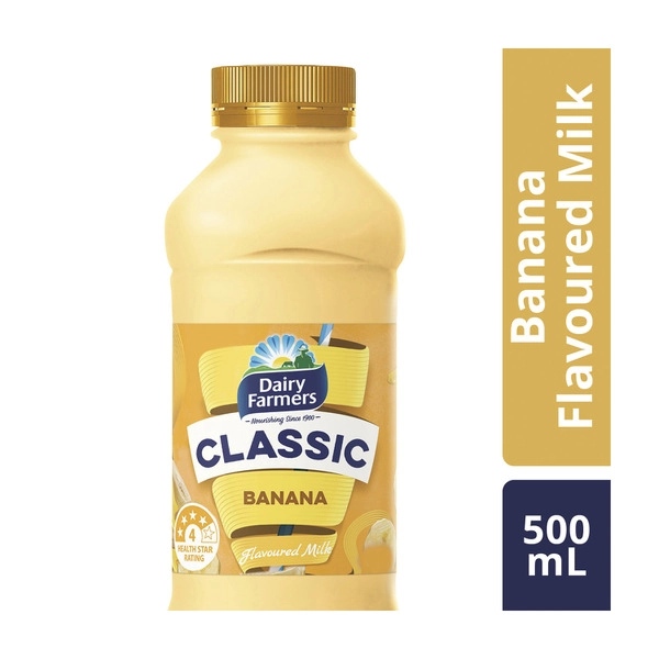 Dairy Farmers Classic Banana Flavoured Milk 500mL