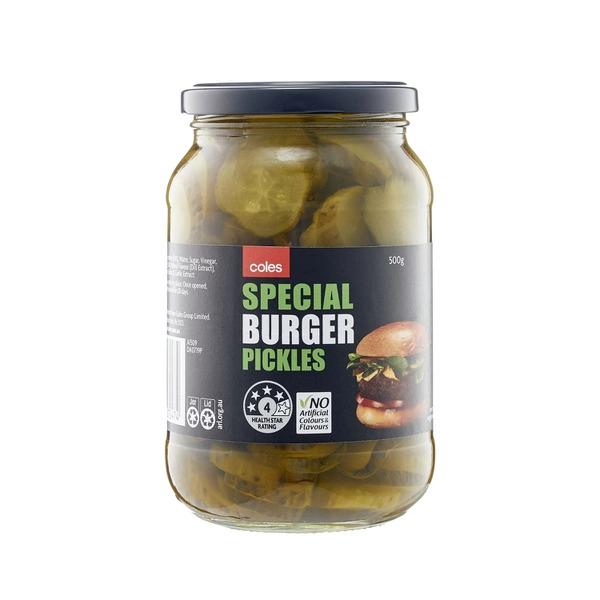 Coles Special Burger Pickles 500g