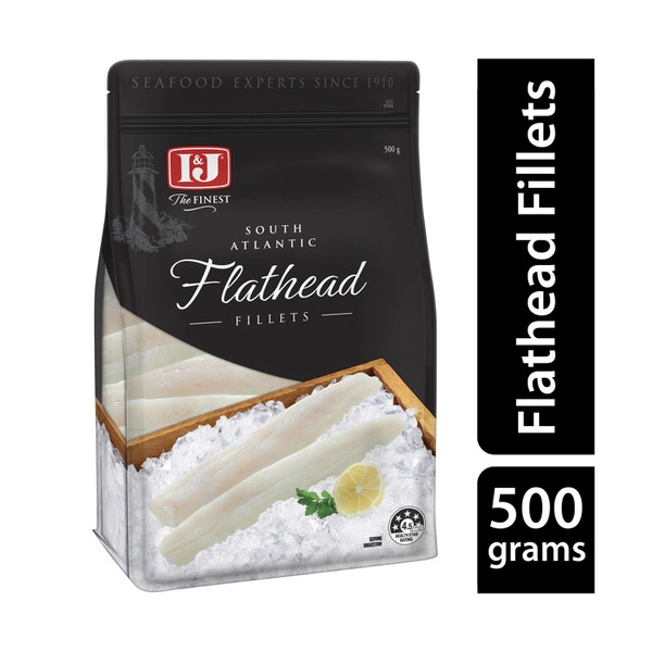 I&J The Finest Frozen South Atlantic Flathead Fillets 500g