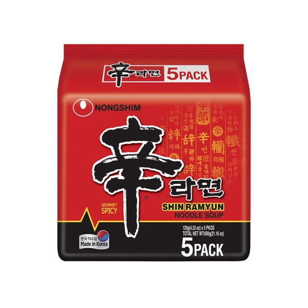 Nongshim Shin Ramyun Noodle 5 Pack 600g