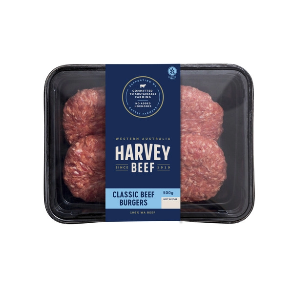 Harvey Beef Classic Beef Burgers 500g