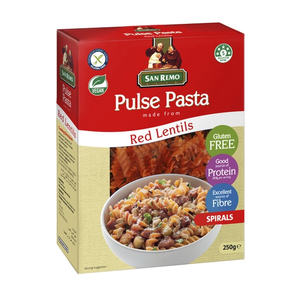 San Remo Red Lentils Spirals Pulse Pasta 250g