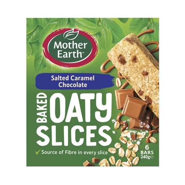 Mother Earth Baked Oaty Slices Salted Caramel 240g