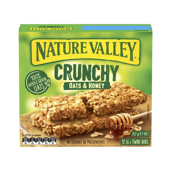 Nature Valley Crunchy Oats & Honey 6 Twin Bars 252g