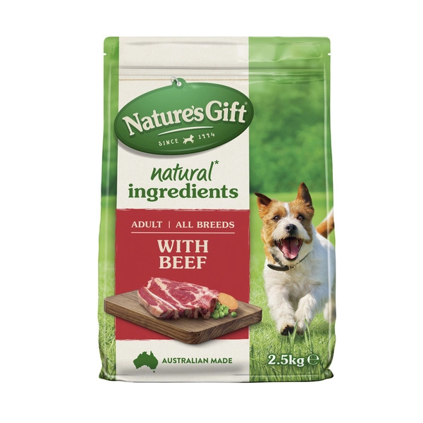 Nature's Gift Adult All Breeds Dry Dog Food With Beef 2.5kg