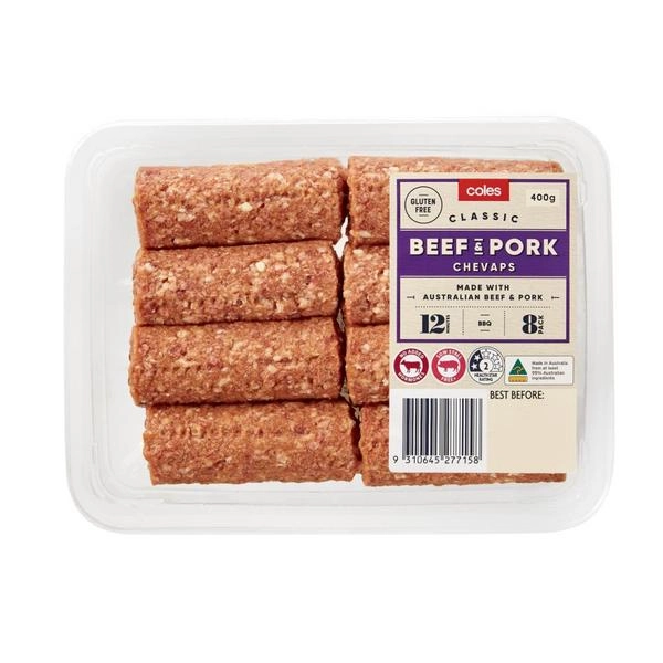 Coles Beef And Pork Chevap 400g