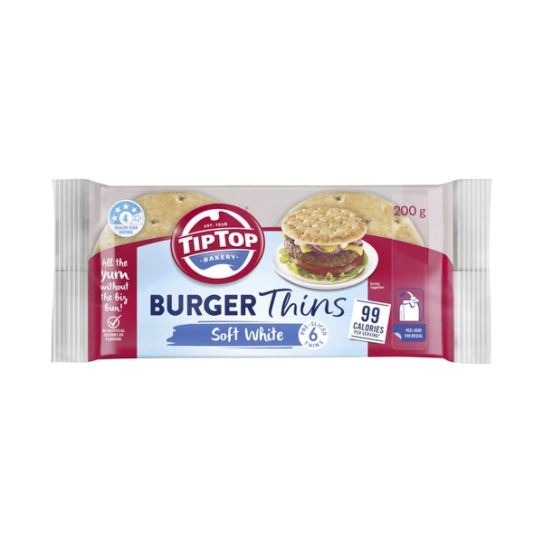 Tip Top Burger Thins 200g