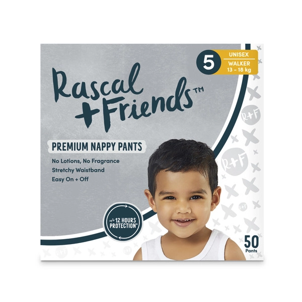 Rascal + Friends Nappy Pants Size 5 Walker Jumbo 50 pack