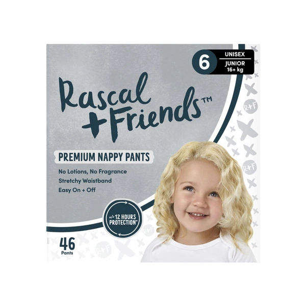 Rascal + Friends Nappy Pants Size 6 Junior Jumbo 46 pack