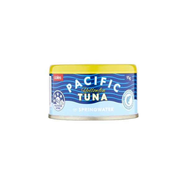 Coles Pacific Yellowfin Tuna In Springwater 95g