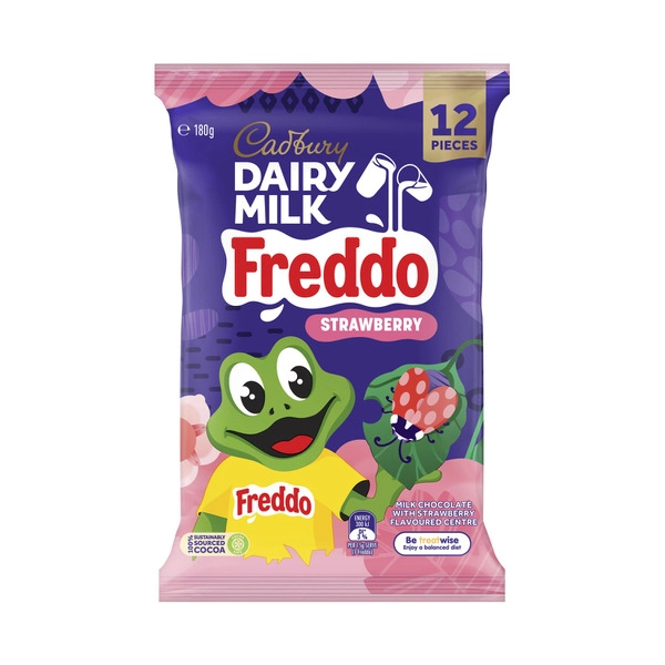 Cadbury Dairy Milk Freddo Strawberry Chocolate Sharepack 12 Pieces 180g