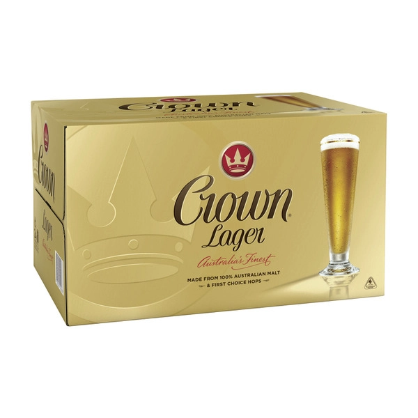 Crown Lager Bottle 375mL 24 Pack