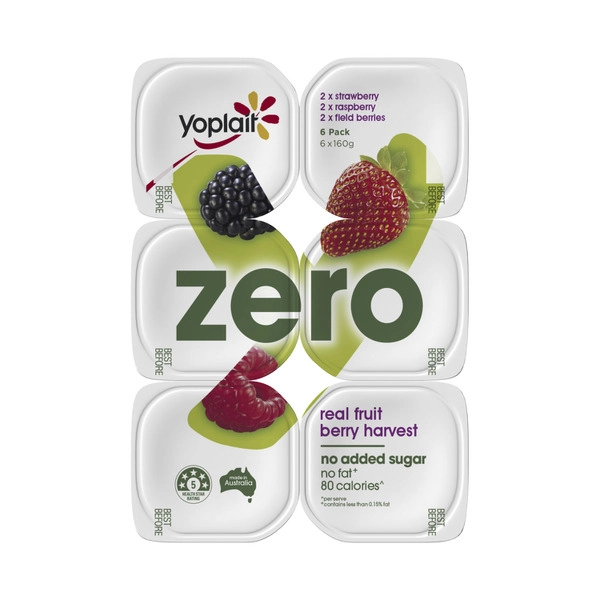 Yoplait Zero Berry Harvest Yoghurt 6x160g 960g