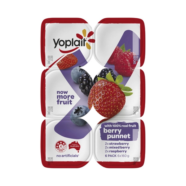 Yoplait Berry Punnet Yoghurt 6x160g 960g