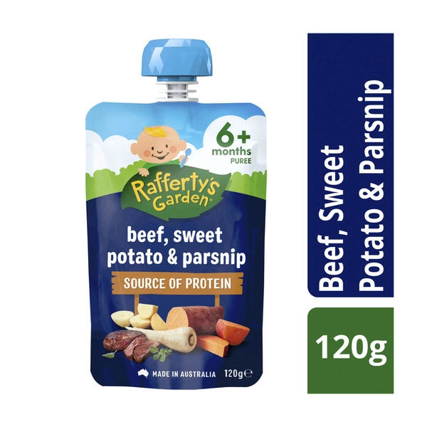 Rafferty's Garden Beef Sweet Potato & Parsnip Protein Baby Food Pouch 6+ Months 120g