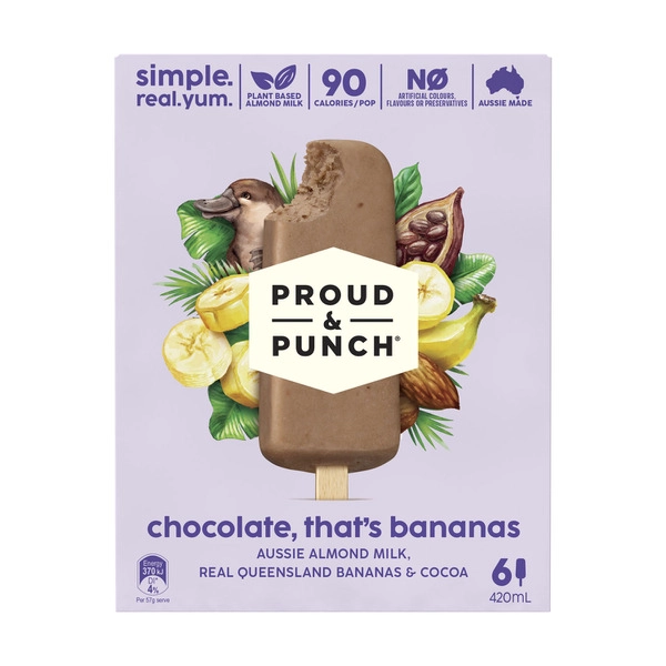 Proud & Punch Chocolate That'S Bananas Frozen Dessert 6 Pack 420mL