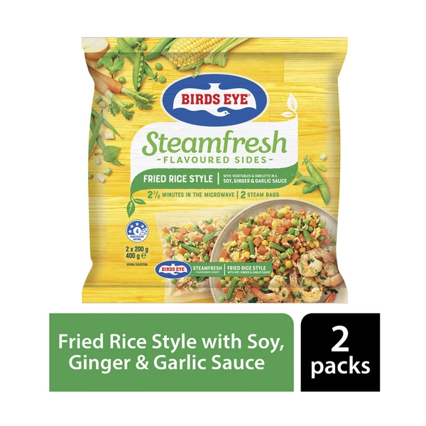 Birds Eye Frozen Steamfresh Fried Rice Vegetables 2Pack 400g