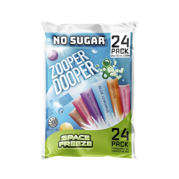 Zooper Dooper No Sugar Ice Water 24 Pack