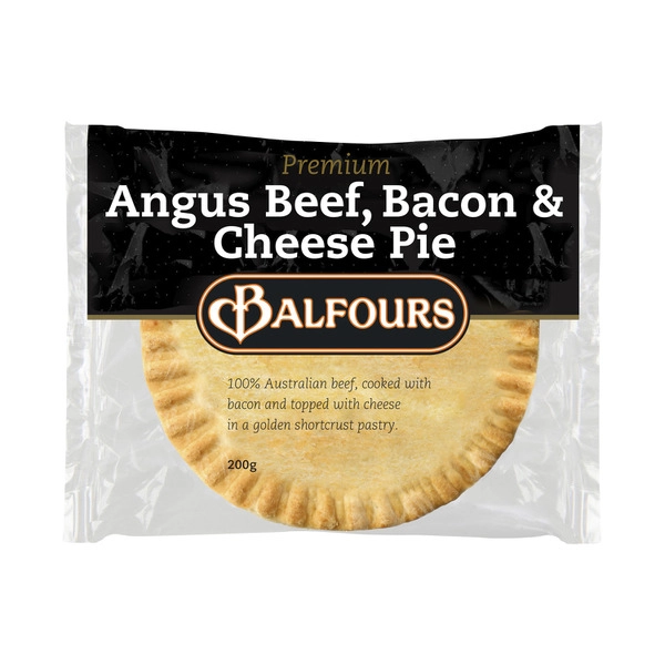 Balfours Premium Angus Beef Bacon & Cheese Pie 200g