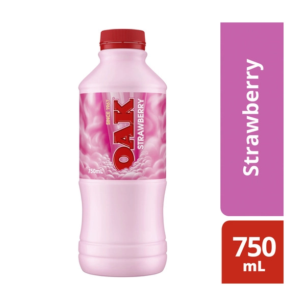 Oak Strawberry Flavoured Milk 750mL