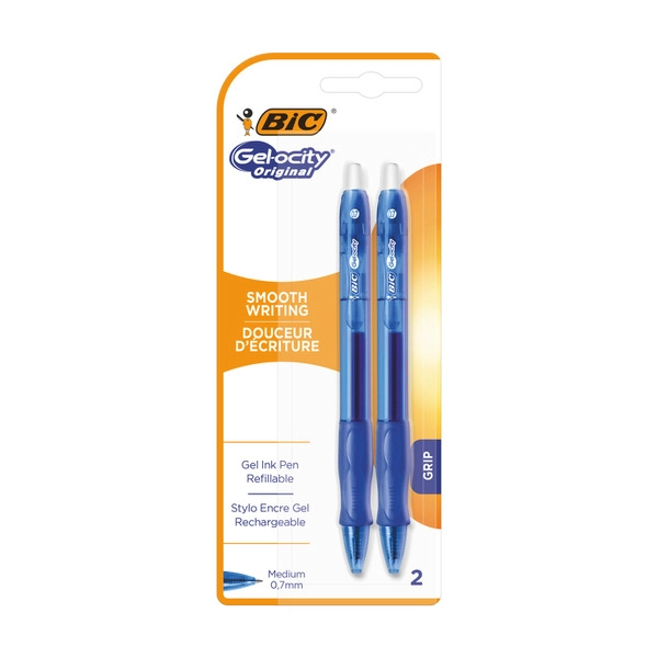 Bic Gelocity Original Pens Blue 2 pack