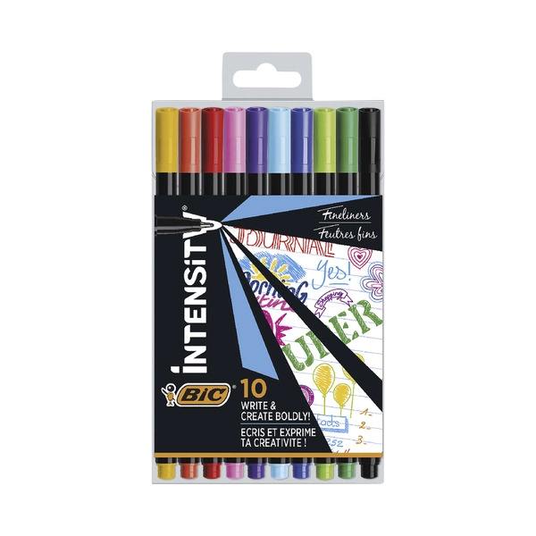 Bic Intensity Fineliners Assorted 10 pack