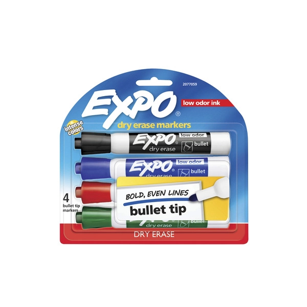 Expo Whiteboard Markers Bullet Tip 4 pack