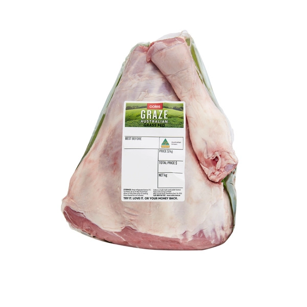 Coles Graze Lamb Leg Roast Half approx. 1.8kg