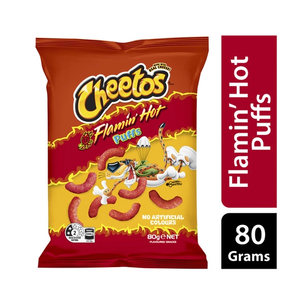 Cheetos Flaming Hot Puffs CHEETOS PUFFS FLAMING HOT 80G 