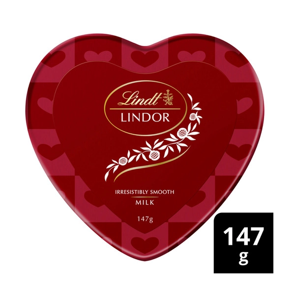 Lindt Lindor Milk Chocolate Heart Tin 147g