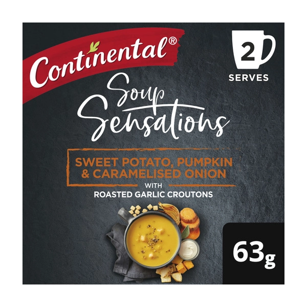 Continental Sensations 2s CONTINENTAL SENSATIONS SOUP SWEET POTATO PUMPKIN & CARAMELISED ONION 2S 63G 