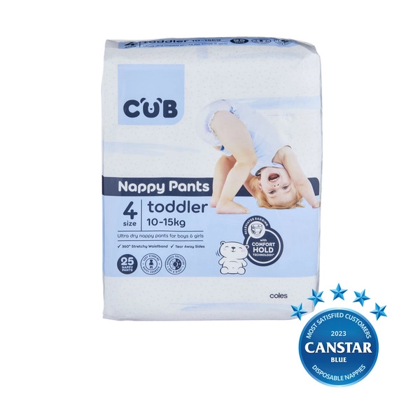 CUB Toddler Nappy Pants Size 4 25 pack