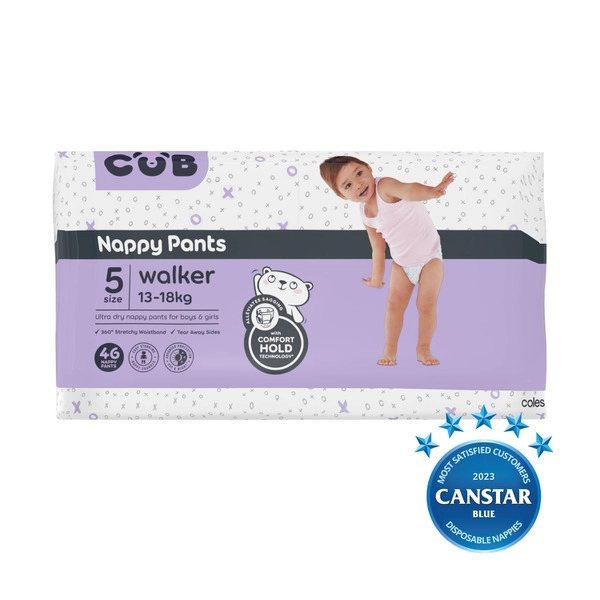 CUB Nappy Pants Walker Jumbo Size 5 46 pack