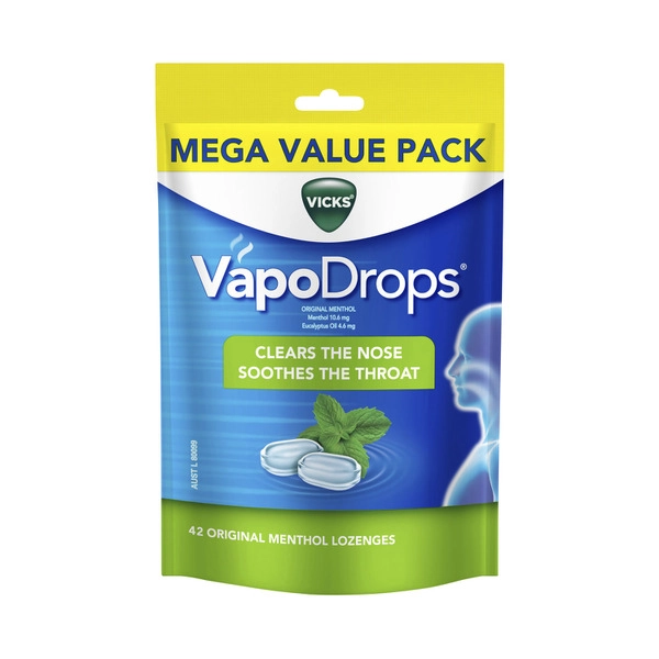 Vicks Vapodrop Original Menthol Lozenges 42 pack