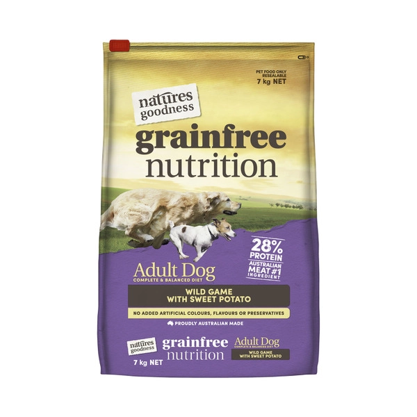 Natures Goodness Grainfree Dry Dog Food Wild Game With Sweet Potato 7 kg