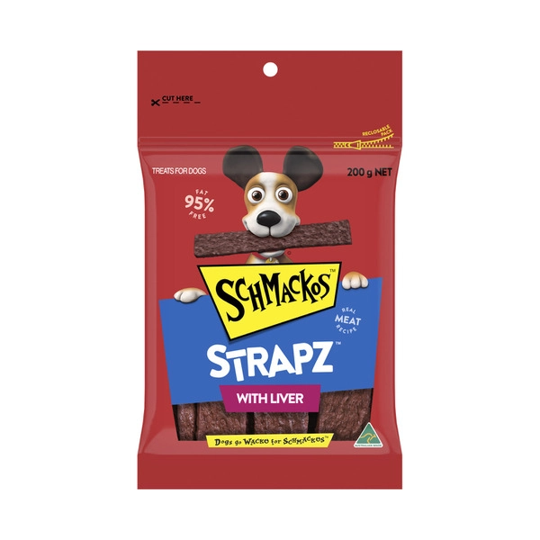 Schmackos Strapz With Liver Dog Treats 200g