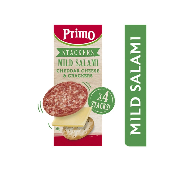 Primo Stacker Mild Salami Cheese & Crackers 50g