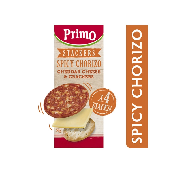 Primo Stackers Spicy Chorizo Cheese & Crackers 50g